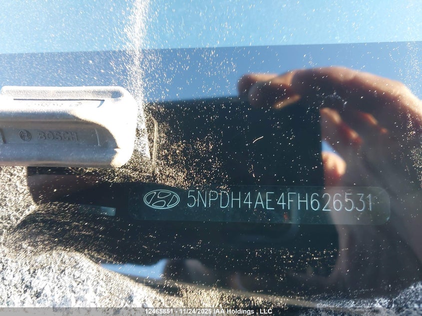 2015 Hyundai Elantra Se/Sport/Limited VIN: 5NPDH4AE4FH626531 Lot: 12465851
