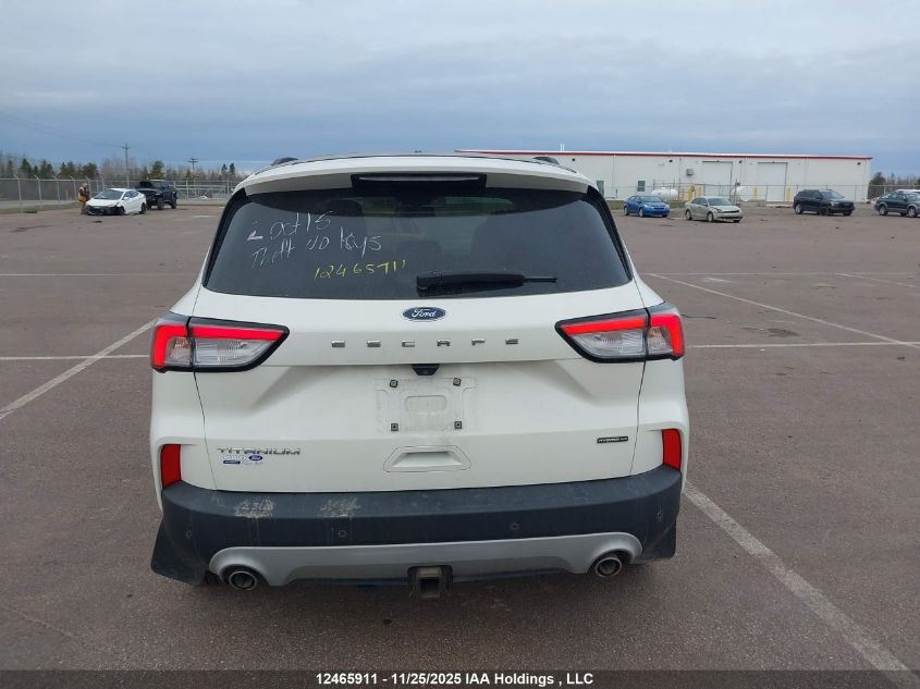 2022 Ford Escape Titanium Hybrid VIN: 1FMCU9DZXNUA01618 Lot: 12465911