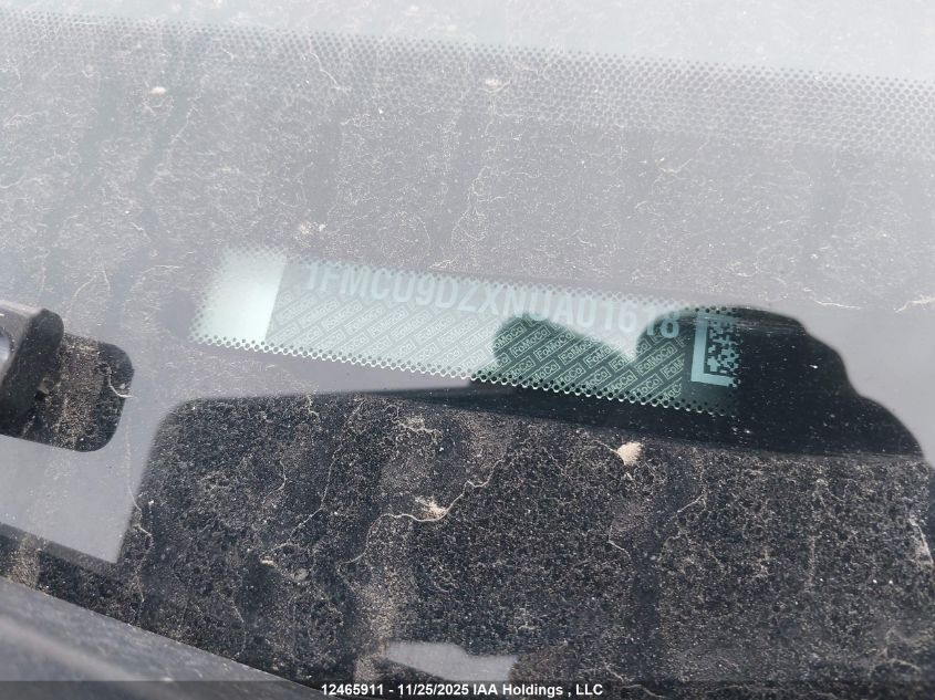 2022 Ford Escape Titanium Hybrid VIN: 1FMCU9DZXNUA01618 Lot: 12465911