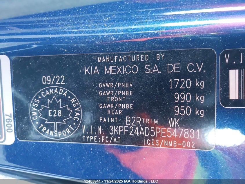 3KPF24AD5PE547831 2023 KIA FORTE photo no. 9