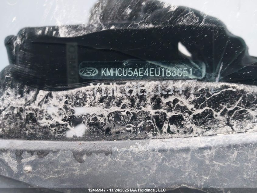 2014 Hyundai Accent Gls VIN: KMHCU5AE4EU183651 Lot: 12465947