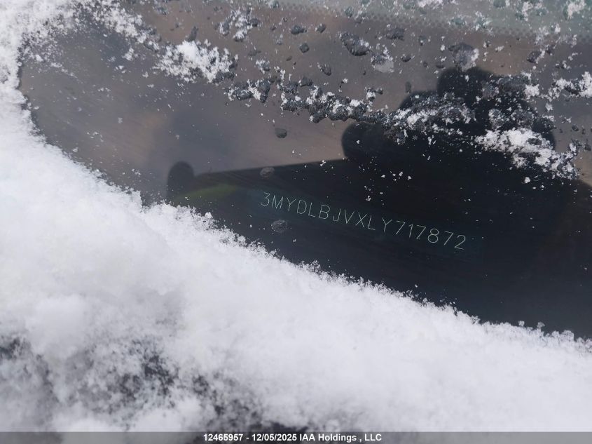 2020 Toyota Yaris VIN: 3MYDLBJVXLY717872 Lot: 12465957