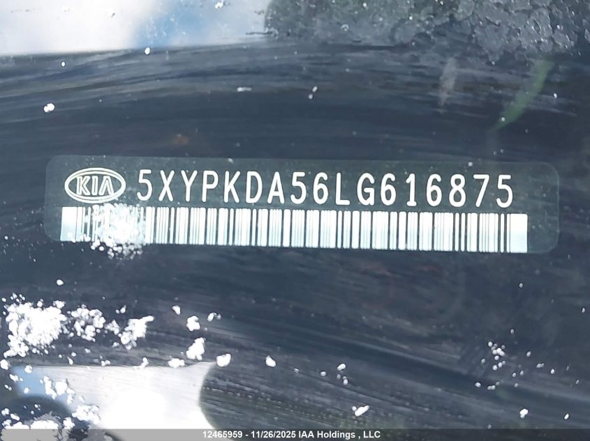 2020 Kia Sorento Sx VIN: 5XYPKDA56LG616875 Lot: 12465959