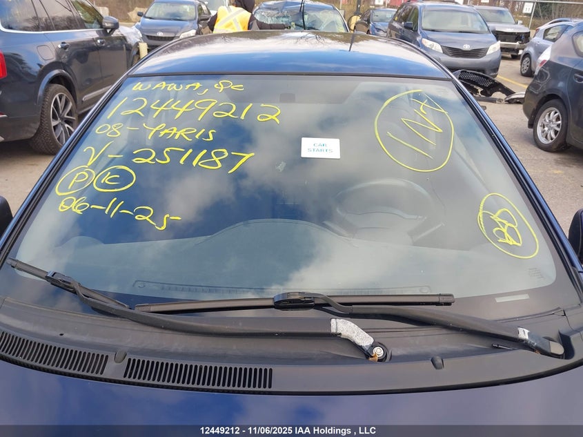 2008 Toyota Yaris VIN: JTDBT923X81251187 Lot: 12449212X