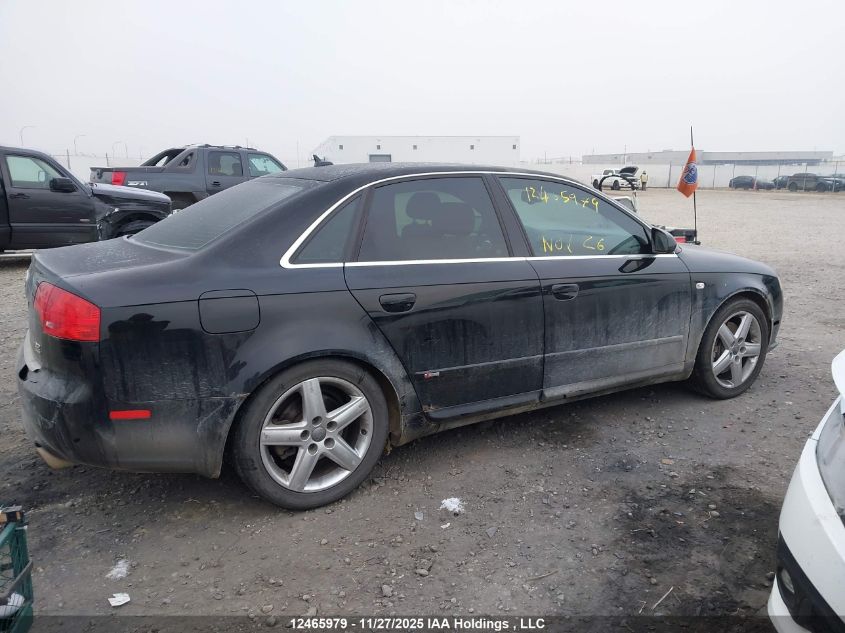 2008 Audi A4 3.2 VIN: WAUDH68E28A166424 Lot: 12465979