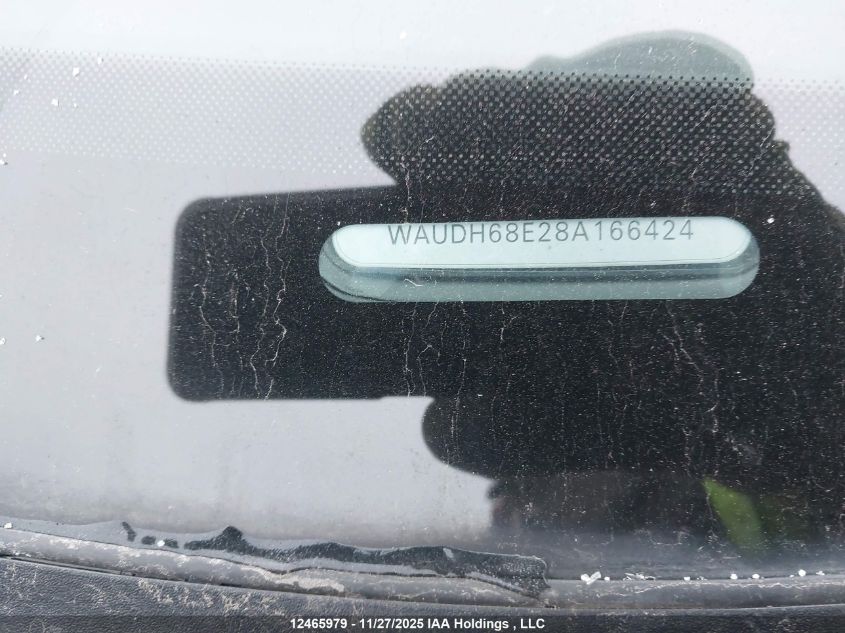 2008 Audi A4 3.2 VIN: WAUDH68E28A166424 Lot: 12465979