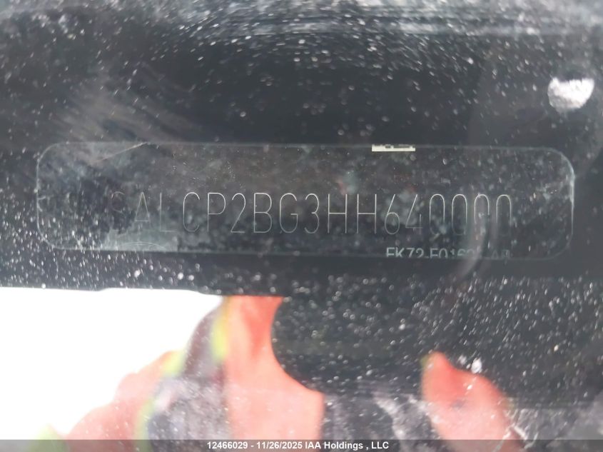 2017 Land Rover Discovery Sport Se VIN: SALCP2BG3HH640000 Lot: 12466029