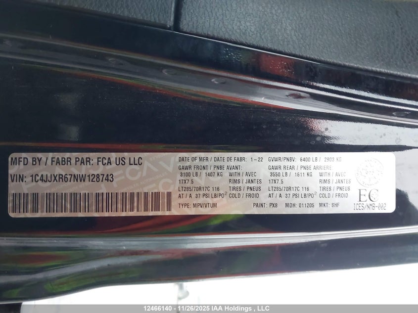 1C4JJXR67NW128743 2022 JEEP GRAND WAGONEER photo no. 19