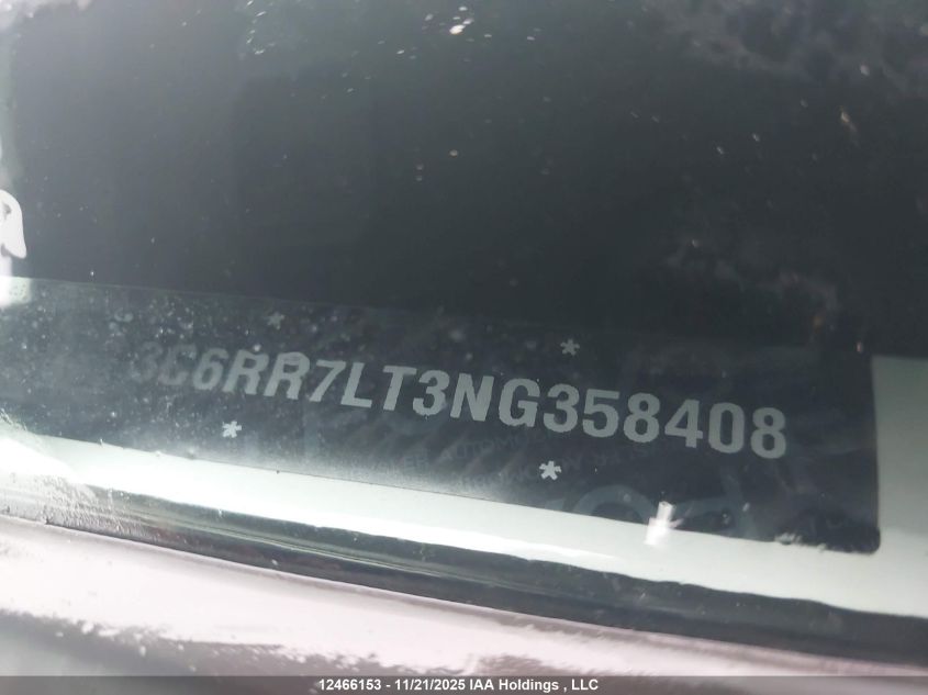 2022 Ram 1500 Classic Slt VIN: 3C6RR7LT3NG358408 Lot: 12466153