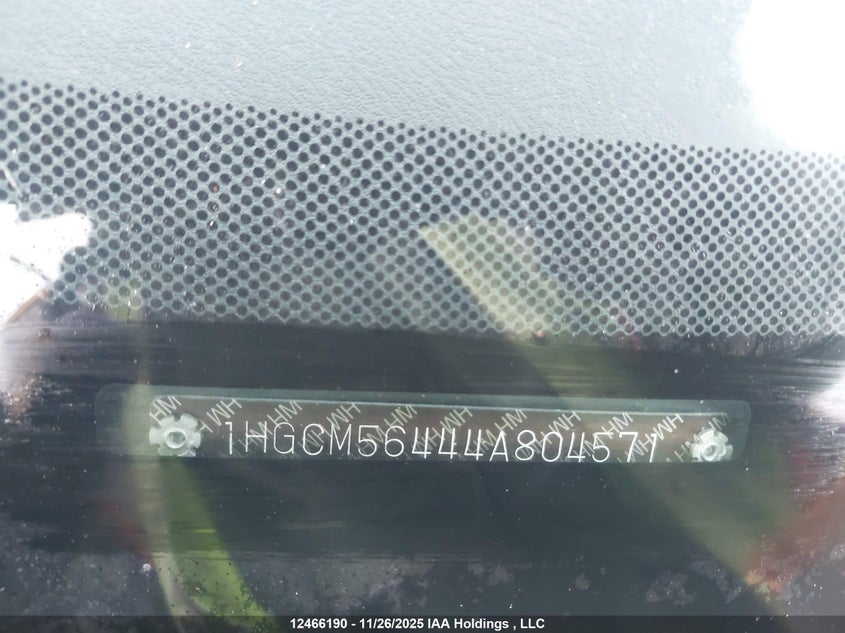 2004 Honda Accord Lx-G VIN: 1HGCM56444A804571 Lot: 12466190