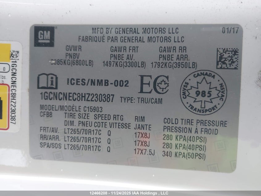 1GCNCNEC8HZ230387 2017 CHEVROLET SILVERADO photo no. 19