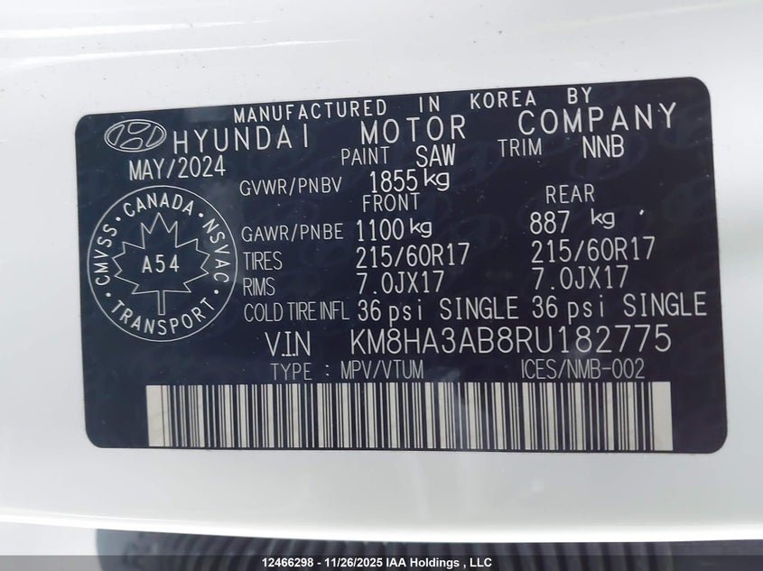 KM8HA3AB8RU182775 2024 HYUNDAI KONA photo no. 9