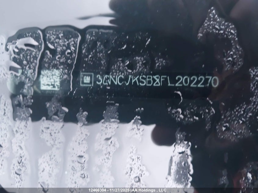 2015 Chevrolet Trax Ls VIN: 3GNCJKSB8FL202270 Lot: 12466304