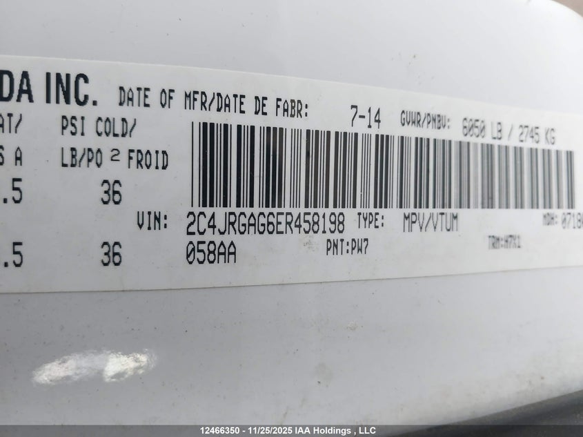 2C4JRGAG6ER458198 2014 RAM  photo no. 9