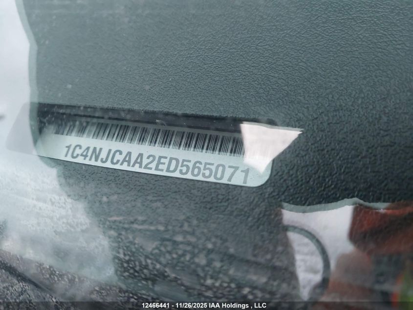 2014 Jeep Compass Sport VIN: 1C4NJCAA2ED565071 Lot: 12466441