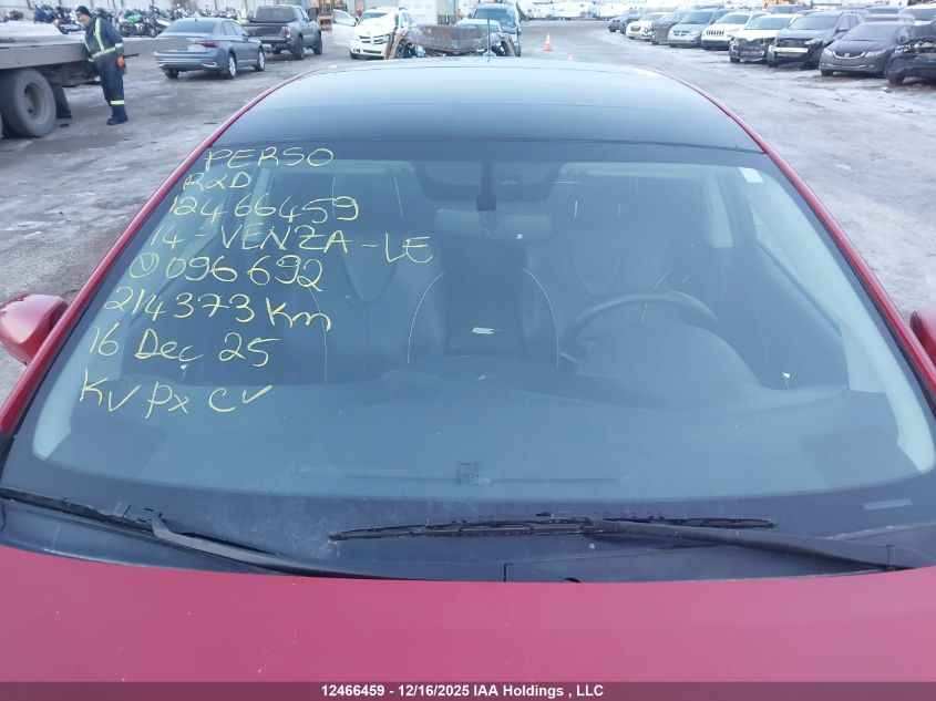 2014 Toyota Venza Le/Xle/Limited VIN: 4T3BK3BB8EU096692 Lot: 12466459