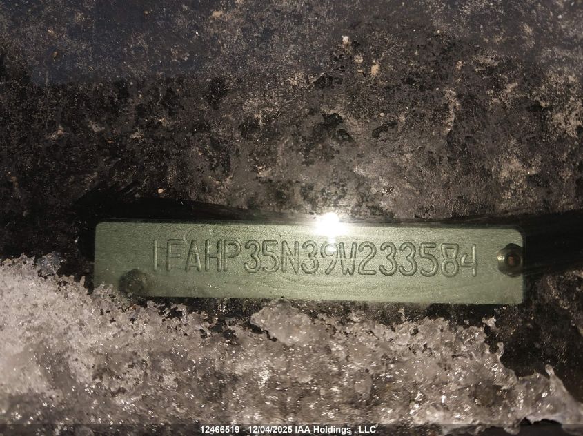 2009 Ford Focus VIN: 1FAHP35N39W233584 Lot: 12466519