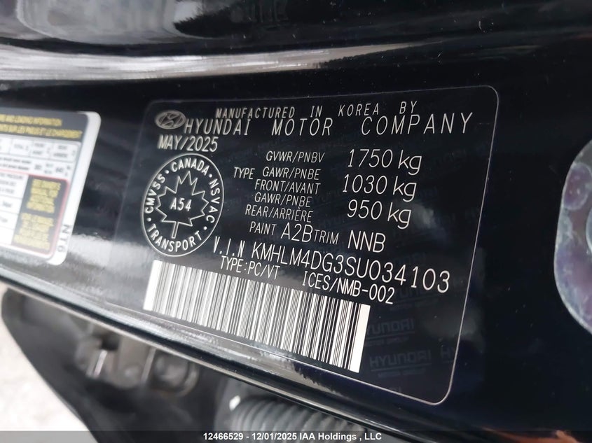 KMHLM4DG3SU034103 2025 HYUNDAI ELANTRA photo no. 9