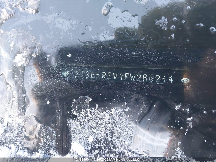 2015 Toyota Rav4 Le VIN: 2T3BFREV1FW266244 Lot: 12466550