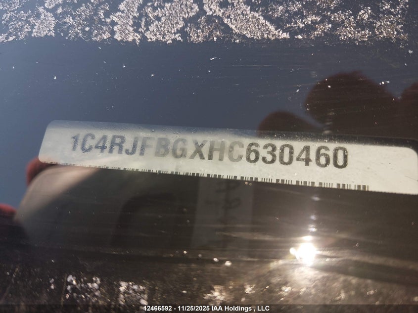 2017 Jeep Grand Cherokee Limited VIN: 1C4RJFBGXHC630460 Lot: 12466592