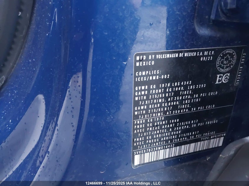 3VVEX7B23RM014432 2024 VOLKSWAGEN TAOS photo no. 9
