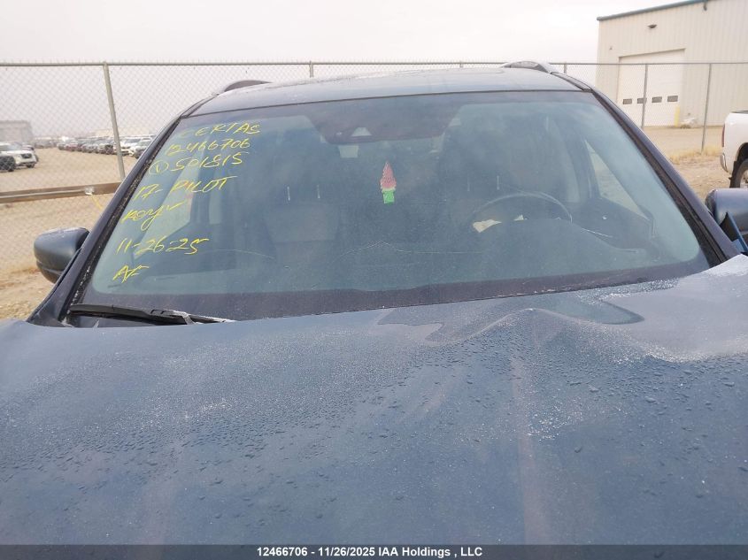 2017 Honda Pilot VIN: 5FNYF6H90HB501815 Lot: 12466706