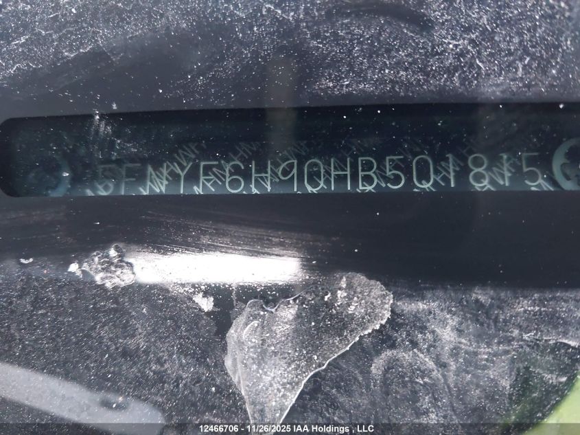 2017 Honda Pilot VIN: 5FNYF6H90HB501815 Lot: 12466706