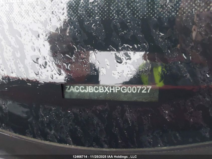 2017 Jeep Renegade Trailhawk VIN: ZACCJBCBXHPG00727 Lot: 12466714