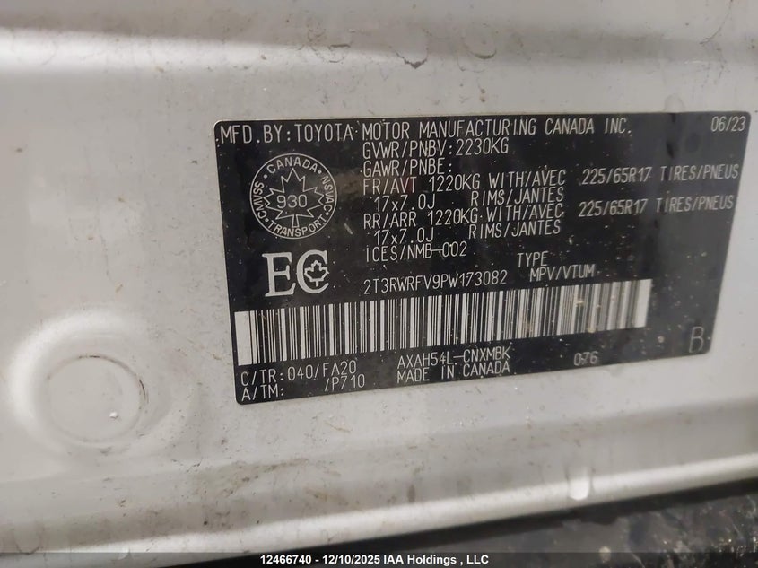2T3RWRFV9PW173082 2023 TOYOTA RAV 4 photo no. 9