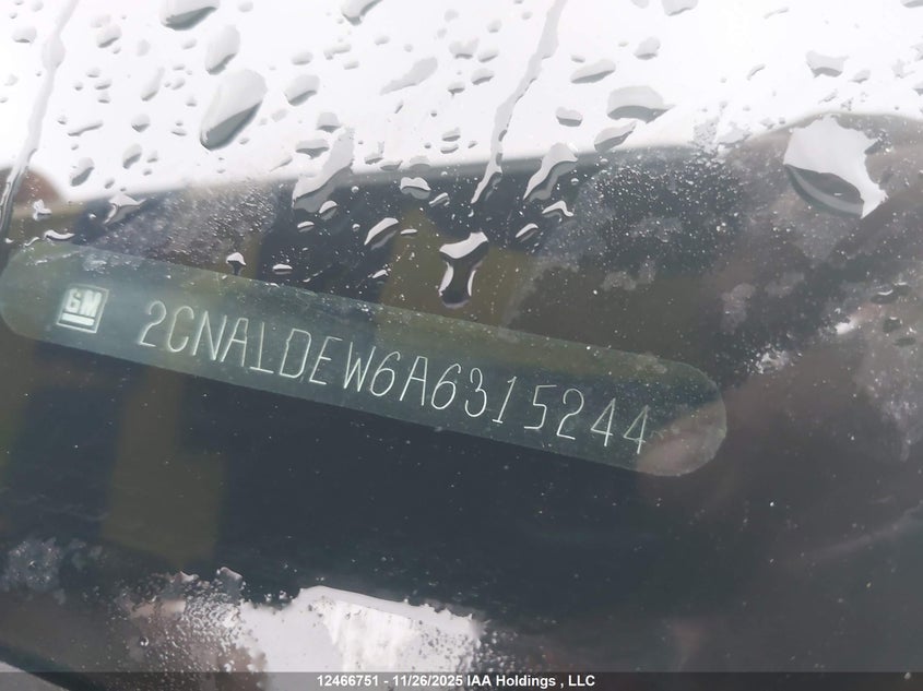 2010 Chevrolet Equinox Lt VIN: 2CNALDEW6A6315244 Lot: 12466751