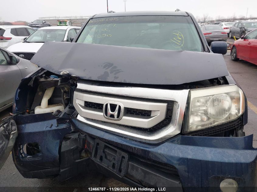 2010 Honda Pilot Touring VIN: 5FNYF4H91AB501090 Lot: 12466787