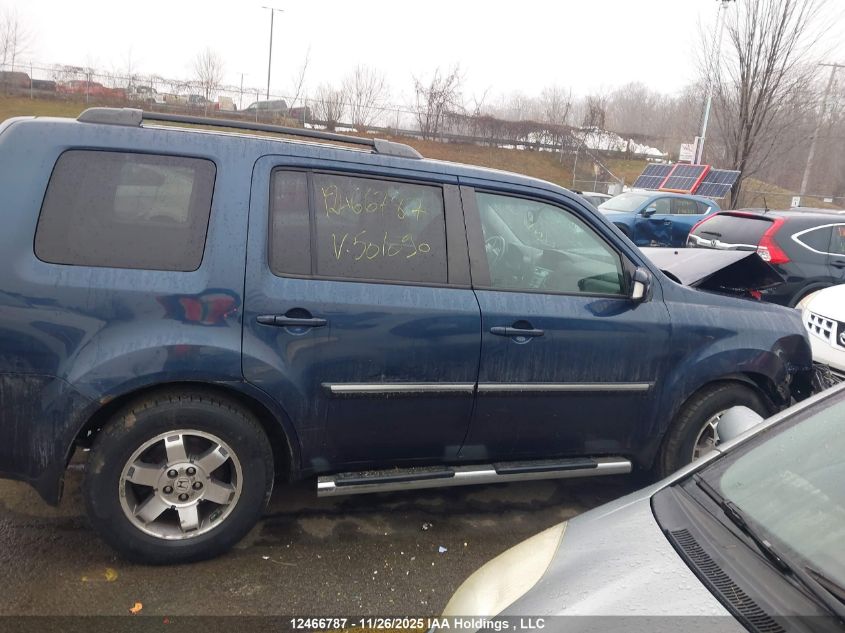 2010 Honda Pilot Touring VIN: 5FNYF4H91AB501090 Lot: 12466787