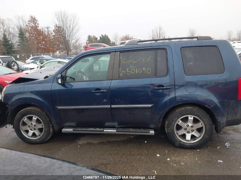 2010 Honda Pilot Touring VIN: 5FNYF4H91AB501090 Lot: 12466787