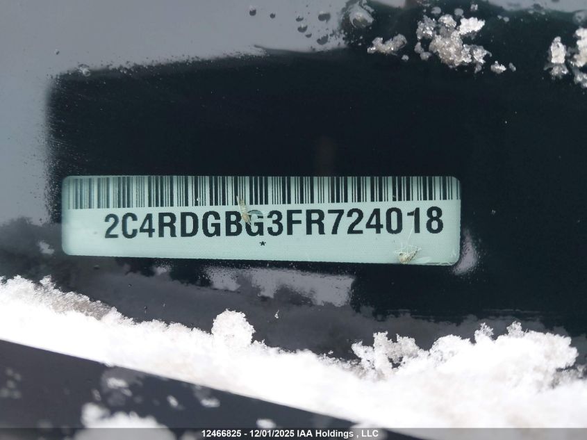 2015 Dodge Grand Caravan Se/Sxt VIN: 2C4RDGBG3FR724018 Lot: 12466825