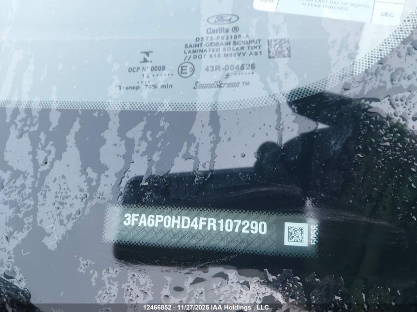 2015 Ford Fusion Se VIN: 3FA6P0HD4FR107290 Lot: 12466852