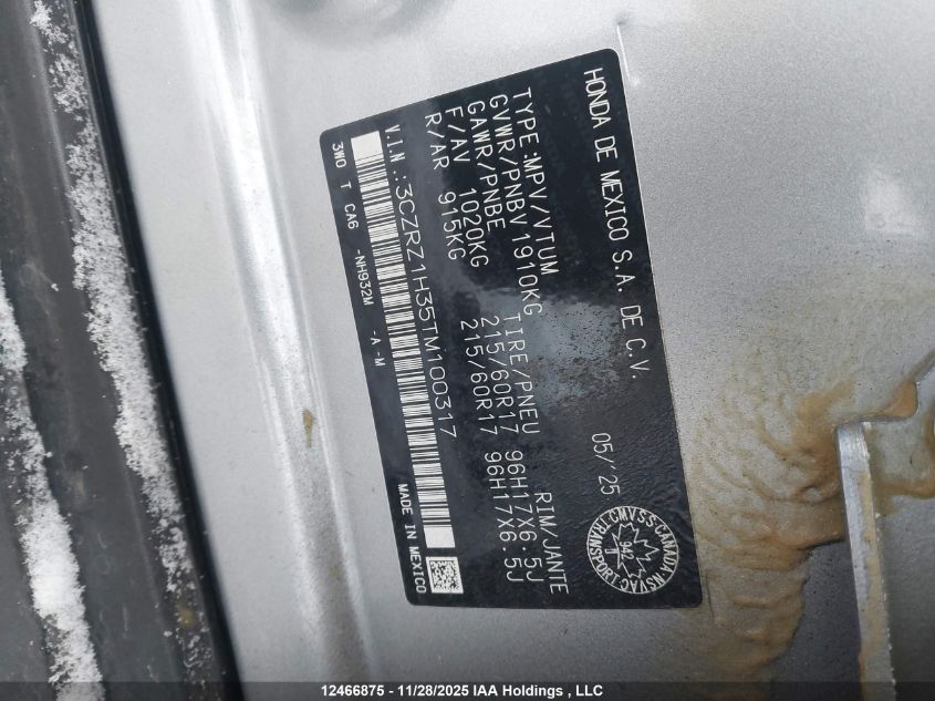 3CZRZ1H35TM100317 2026 HONDA HR-V photo no. 19