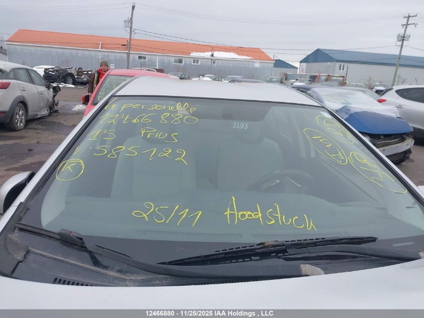 2015 Toyota Prius C VIN: JTDKDTB30F1585123 Lot: 12466880