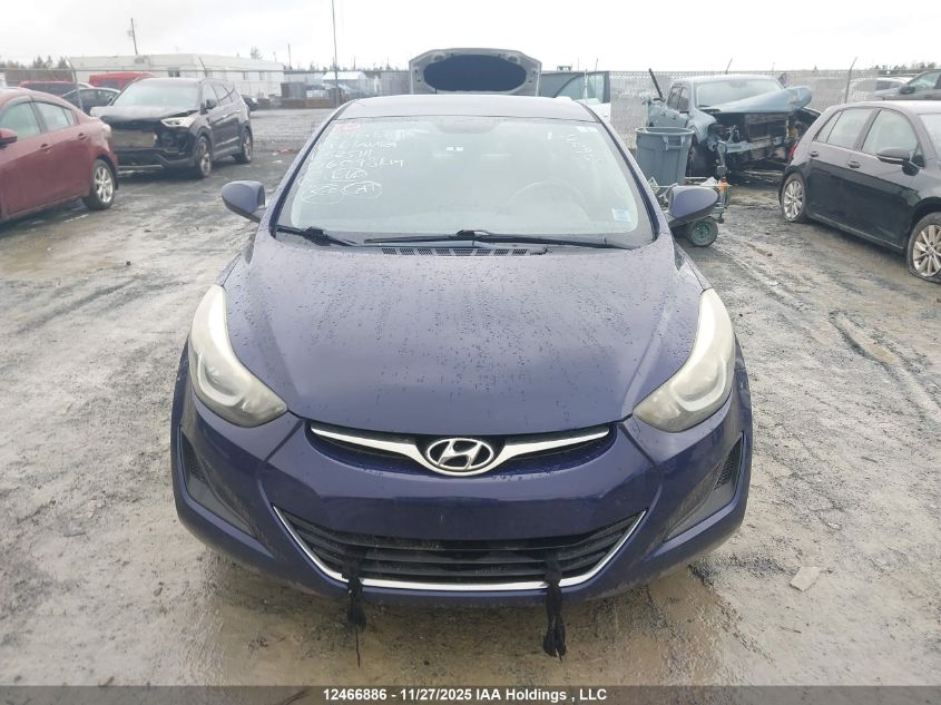 2014 Hyundai Elantra Gl VIN: 5NPDH4AE5EH525111 Lot: 12466886