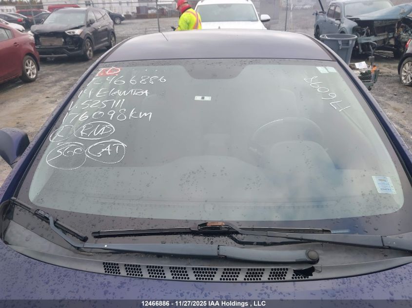 2014 Hyundai Elantra Gl VIN: 5NPDH4AE5EH525111 Lot: 12466886