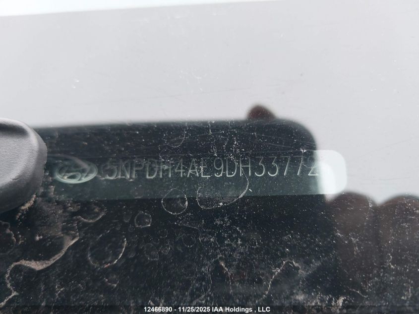 2013 Hyundai Elantra VIN: 5NPDH4AE9DH337724 Lot: 12466890