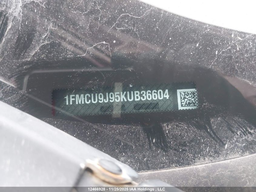 2019 Ford Escape Titanium VIN: 1FMCU9J95KUB36604 Lot: 12466928