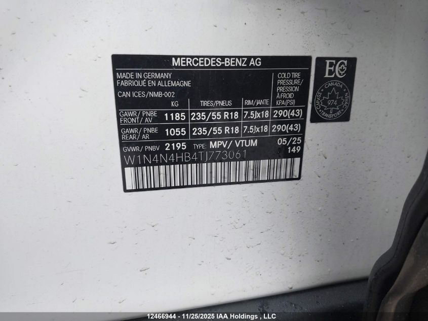 2026 Mercedes-Benz Gla 250 4Matic VIN: W1N4N4HB4TJ773061 Lot: 12466944