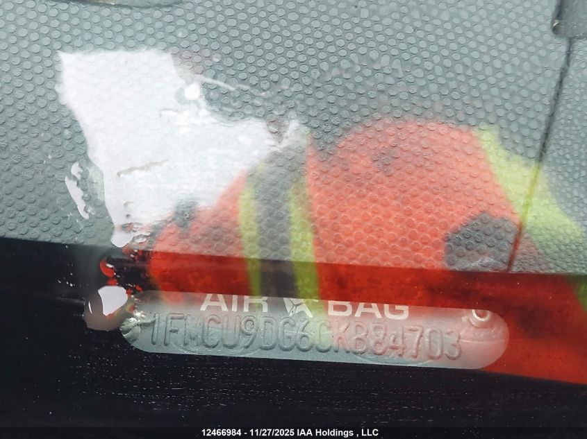 2012 Ford Escape VIN: 1FMCU9DG6CKB84703 Lot: 12466984