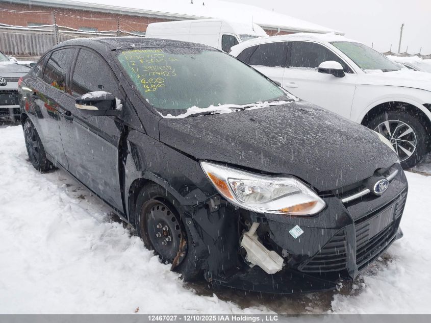 2012 Ford Focus Se VIN: 1FAHP3F20CL398439 Lot: 12467027