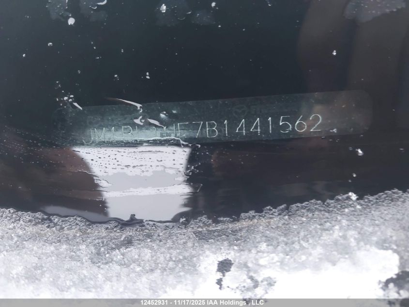 2011 Mazda Mazda3 Gx VIN: JM1BL1UF7B1441562 Lot: 12452931X