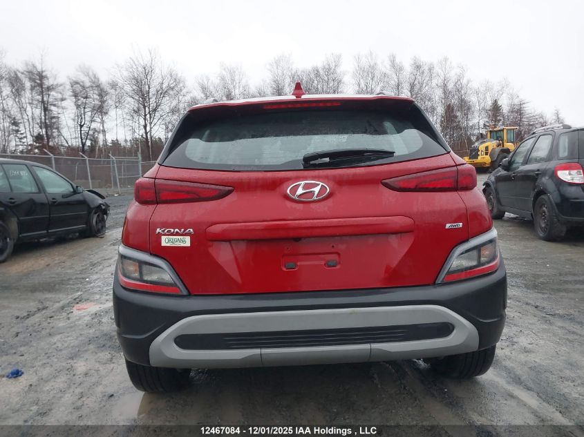 2022 Hyundai Kona Sel/Se VIN: KM8K2CAB2NU827756 Lot: 12467084