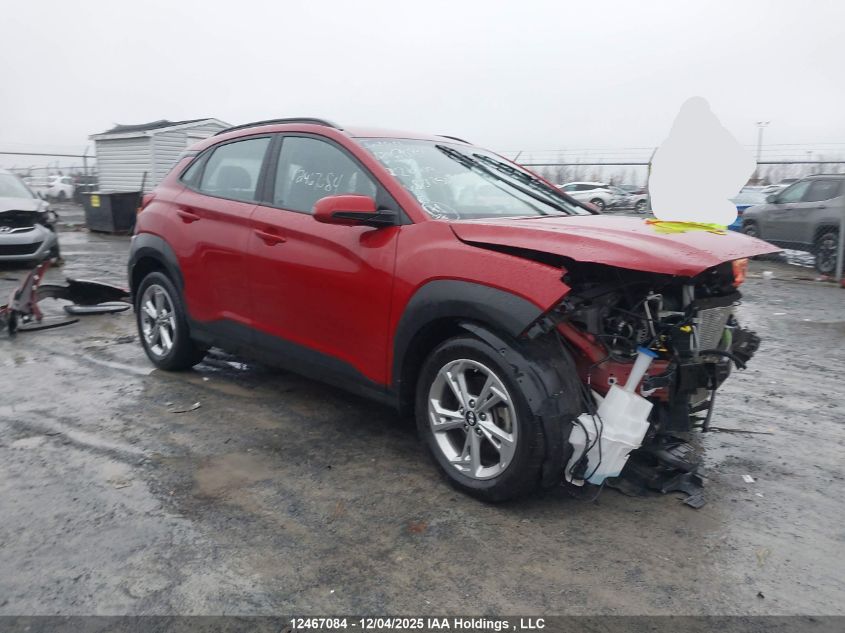 2022 Hyundai Kona Sel/Se VIN: KM8K2CAB2NU827756 Lot: 12467084