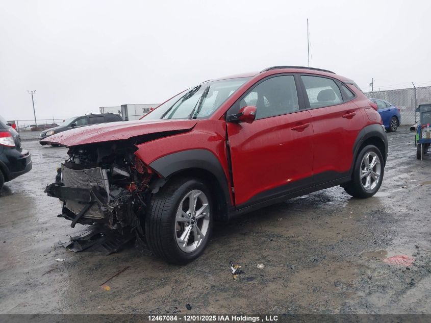 2022 Hyundai Kona Sel/Se VIN: KM8K2CAB2NU827756 Lot: 12467084