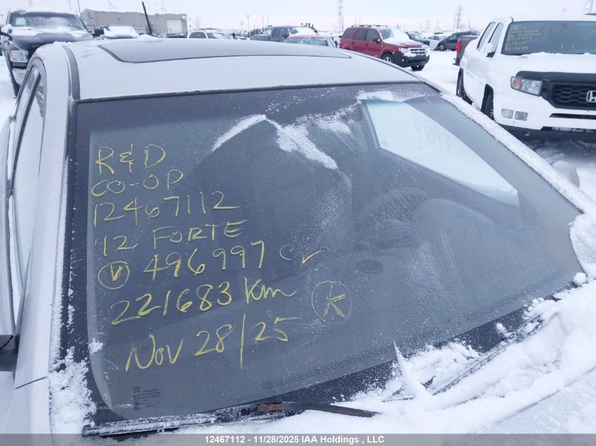 2012 Kia Forte VIN: KNAFW5A37C5496997 Lot: 12467112