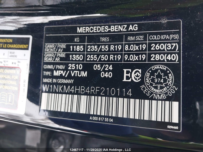 W1NKM4HB4RF210114 2024 MERCEDES-BENZ GLC photo no. 9